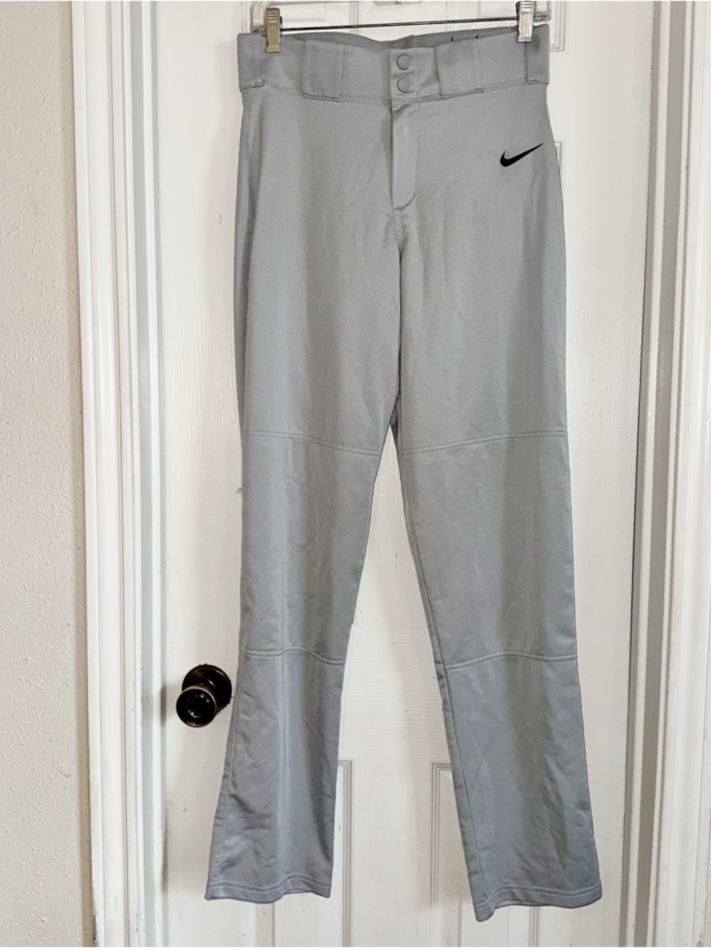 Nike Men’s Straight Leg Baseball Pants Gray Sports Athletic Sz S